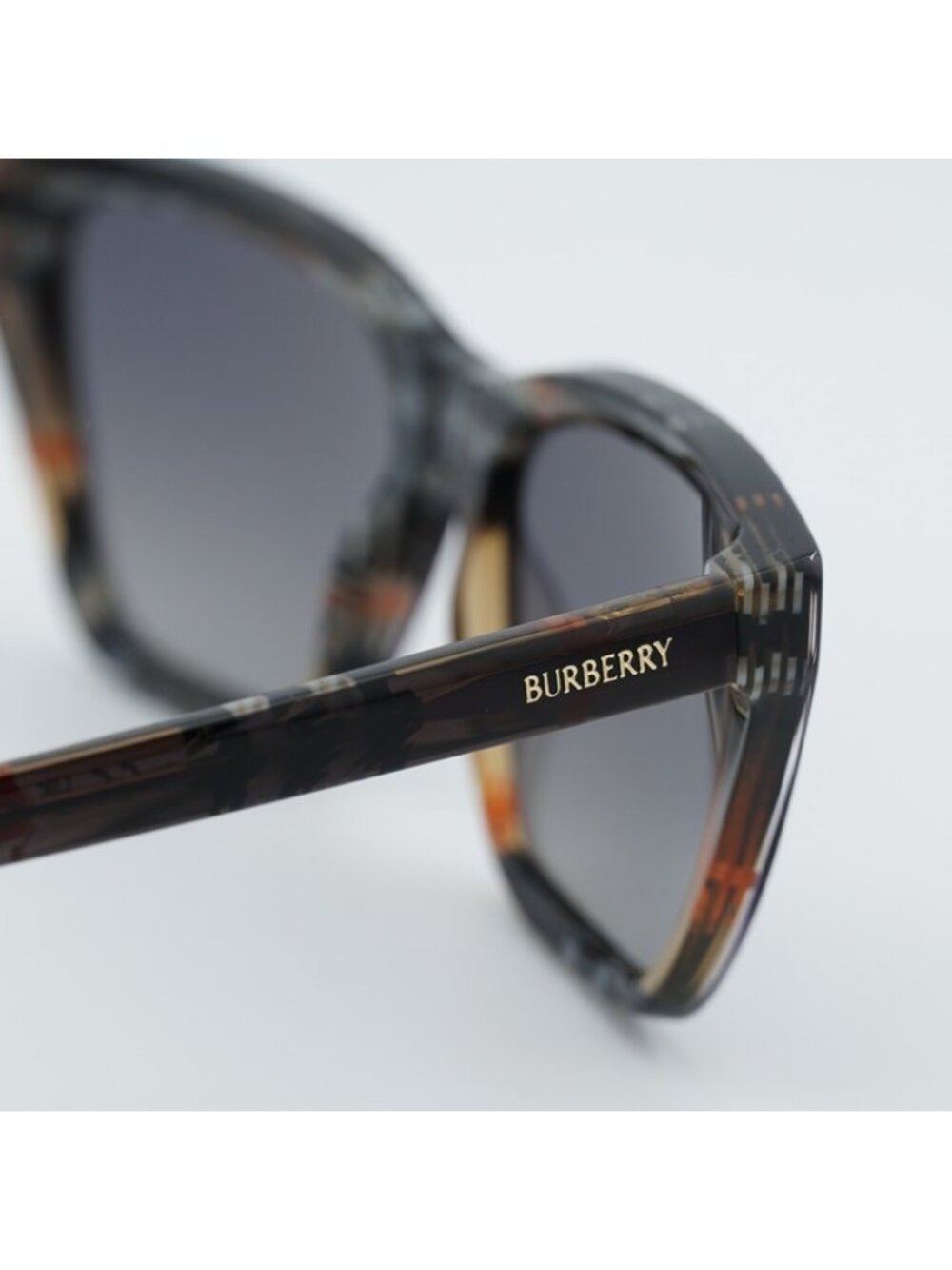 Burberry BE4468 4202T3 Sunglasses Sand Check Cat Eye Frame,Grey Polarized Lenses - Picture 5 of 10